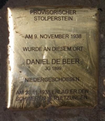 provisorischer Stolperstein